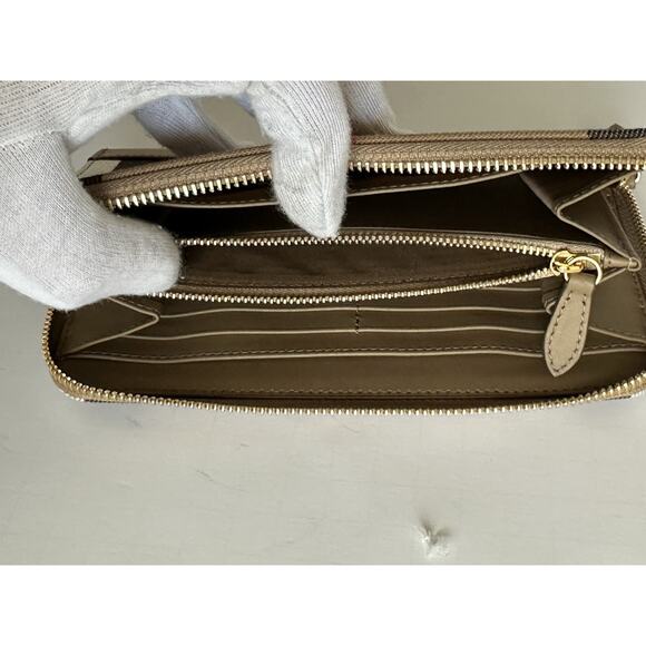 Burberry Large Zip Around House Check Wallet Chestnut Beige 8084519 NWT $630 - Picture 9 of 13